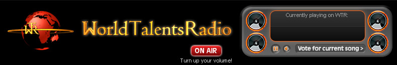 You need Flash Player 8+ to listen to WorldTalentsRadio